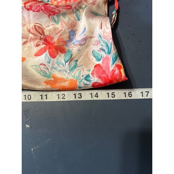 Floral  Maxi Slip Dress Small With Spaghetti Straps & Side Slit Small Coquette - Picture 9 of 11